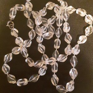 Lucite?Acrylic? Plastic? Clear Bead Necklace
